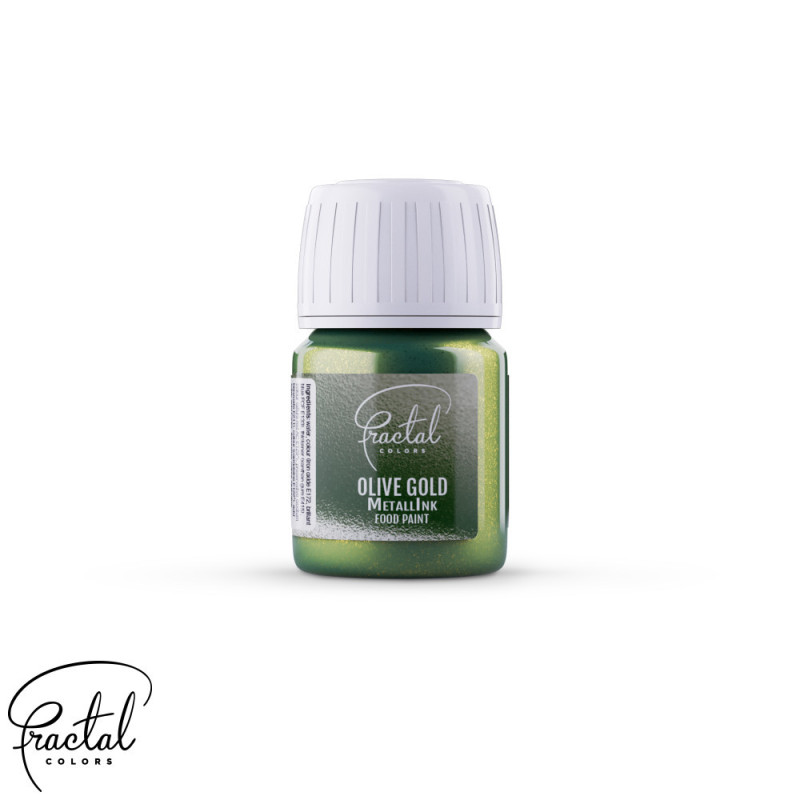 Fractal Metallic Lebensmittelfarbe 30g OLIVE GOLD