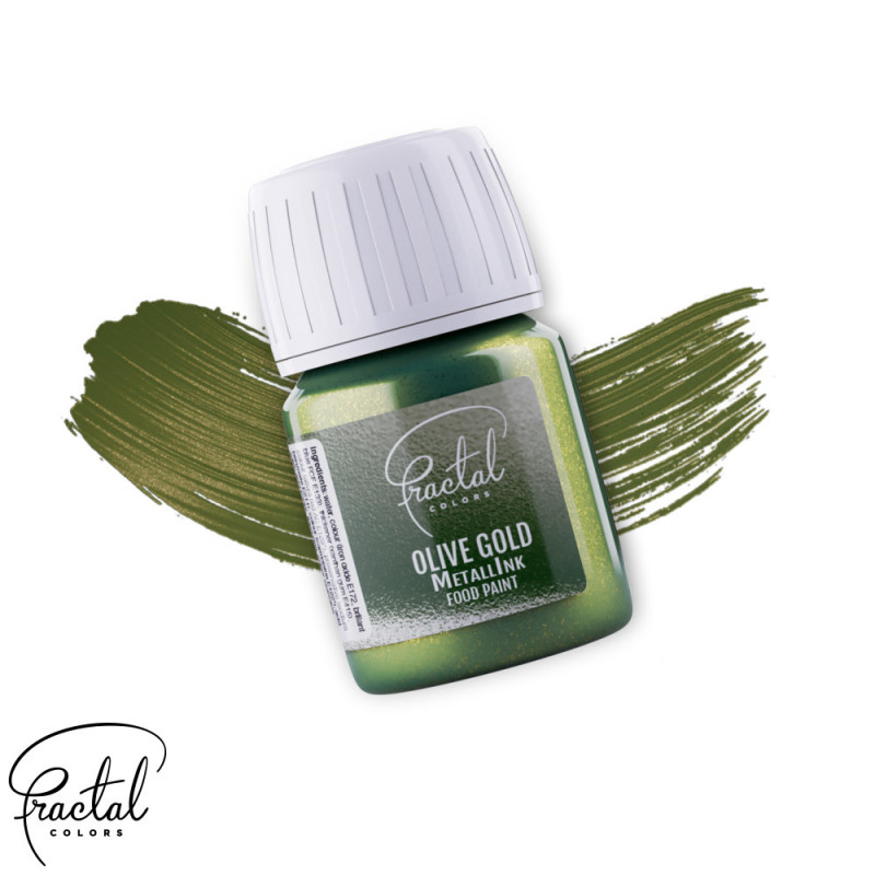 Fractal Metallic Lebensmittelfarbe 30g OLIVE GOLD