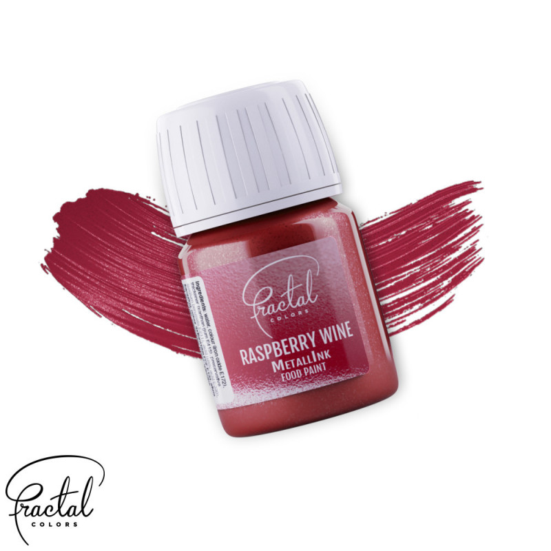 Fractal Metallic edible paint 30g RASPBERRY WINY Raspberry