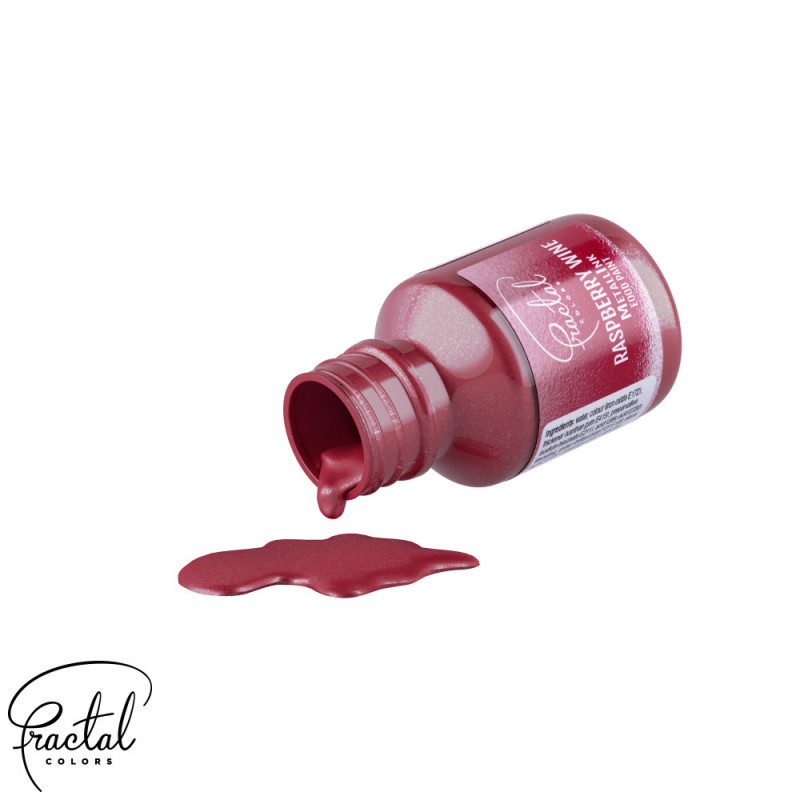 Fractal Metallic Lebensmittelfarbe 30g Himbeere