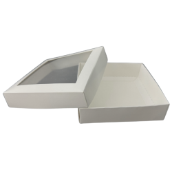 Картонна коробка для пряників 12x12x3 см Біла, 5 шт.