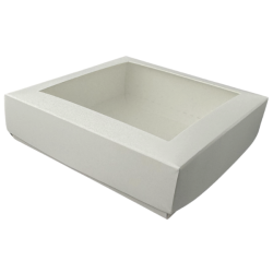 Pudełko kartonik na pierniczki 12x12x3 cm Białe 5 szt.