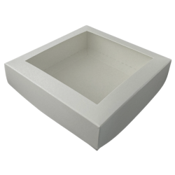Pudełko kartonik na pierniczki 12x12x3 cm Białe 5 szt.
