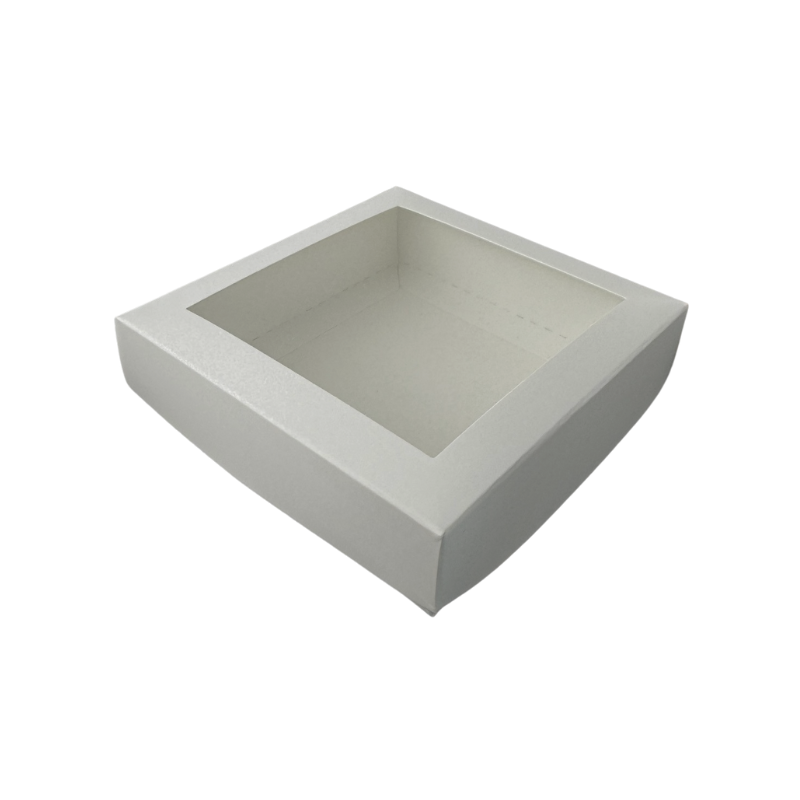 Kartónová krabička na perníky 12x12x3 cm Biela 5 ks.