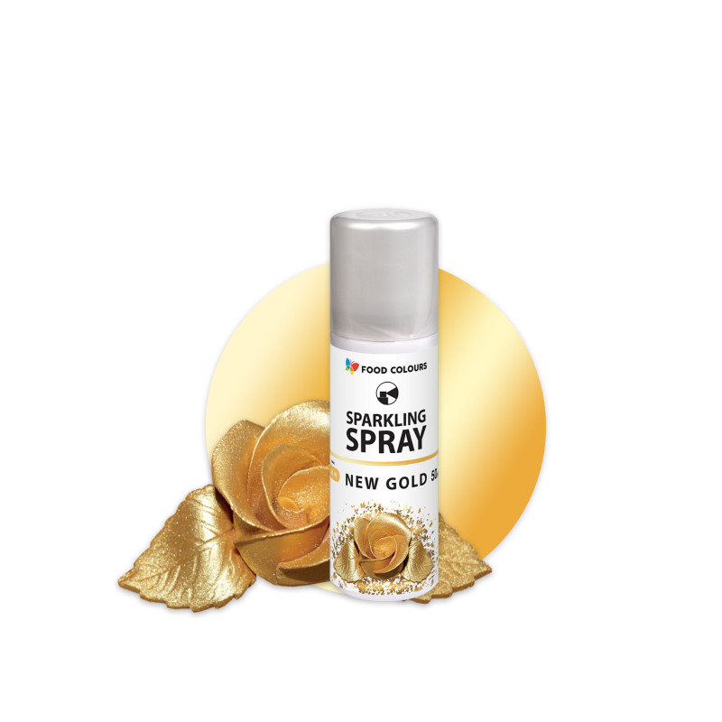 Lebensmittelfarben GOLD Spray 50 ml Frei E171