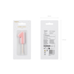 Świeczka cyferka 80 ZŁOTY KONTUR