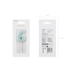 Świeczka cyferka 80 ZŁOTY KONTUR