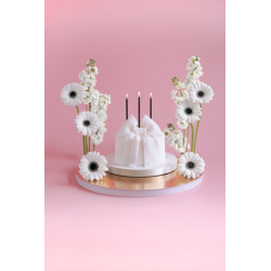 Platin-Roségold-Kerzen 6 Stück. Elegant Platin-Roségold-Kerzen 6 Stück. Elegant