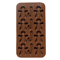Silikonform Weihnachtsmuster 3,5 cm 12 Schlitze