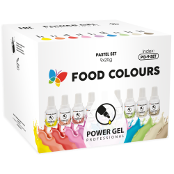 Barwnik Power Gel ZESTAW PASTELOWY 9 x 20g