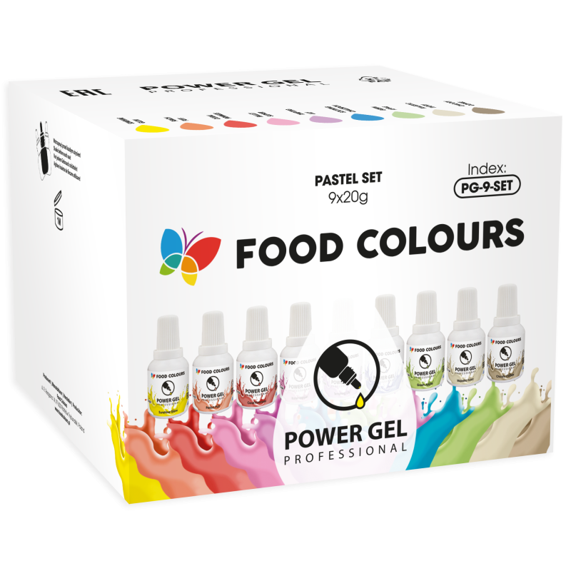 Power Gel-Farbstoff PASTEL KIT 9 x 20g