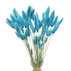 Getrocknete Blumen Lametta Tortendekoration LAGURUS blau Marine 40...