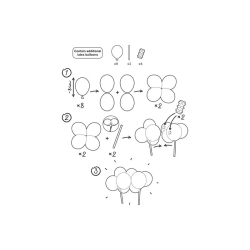 Balonowy topper Kolorowy 8 szt Balony