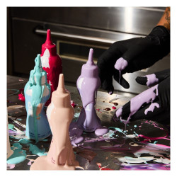 Drip Fun Cakes mit Belag aus WEISSER SCHOKOLADE