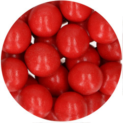 Posypka FC PERŁY CZERWONE 130g chrupiące Kule 15mm