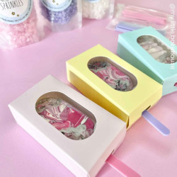 Muffinform für 1 Muffin rosa gestreift 3 Stück