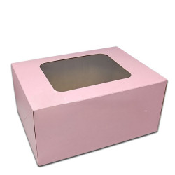Opakowanie Różowe 16,5x11x8 cm z oknem