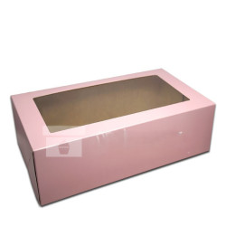 Opakowanie Różowe 25x15x8 cm z oknem