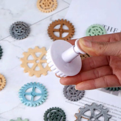 Stempel mit Stößel, 3 Stück. Zahnräder, Zahnrad