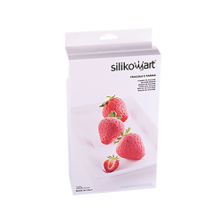 Forma silikonowa 3D Silikomart TRUSKAWKA 6 gniazd monoporcje