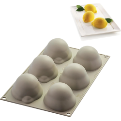 3D silicone mold Silikomart LEMON 6 slots monoportions