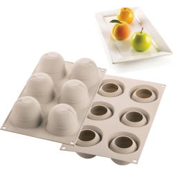 Silikomart 3D Silikonform FRÜCHTE 6 Fächer Monoportionen