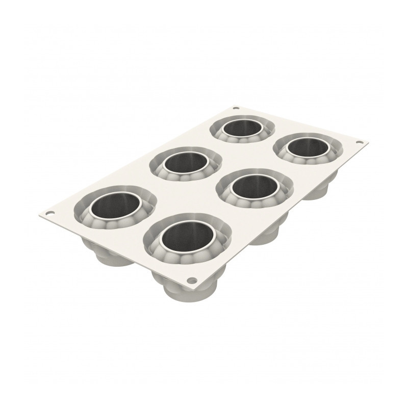 Silikomart 3D Silikonform KÜRBIS 6 Fächer Monoportionen