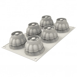 3D silicone mold Silikomart PUMPKIN 6 slots monoportions