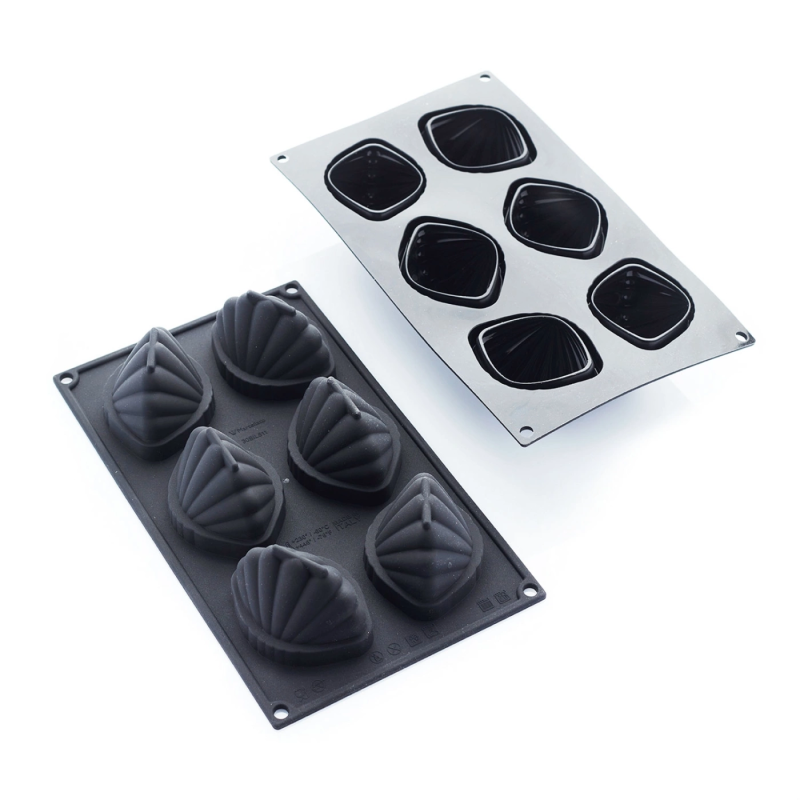 Forma silikonowa 3D Martellato MUSZLE 6 gniazd monoporcje