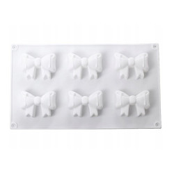 Forma silikonowa KOKARDKI 6,5 cm 6 gniazd monoporcje