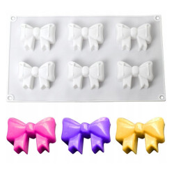 Silikonform ORIGAMI HEARTS 6,5 cm 6 Stück.