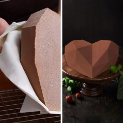 Forma silikonowa Serce Techno Origami tort musowy