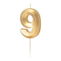 DIAMOND Silver 9 number candle
