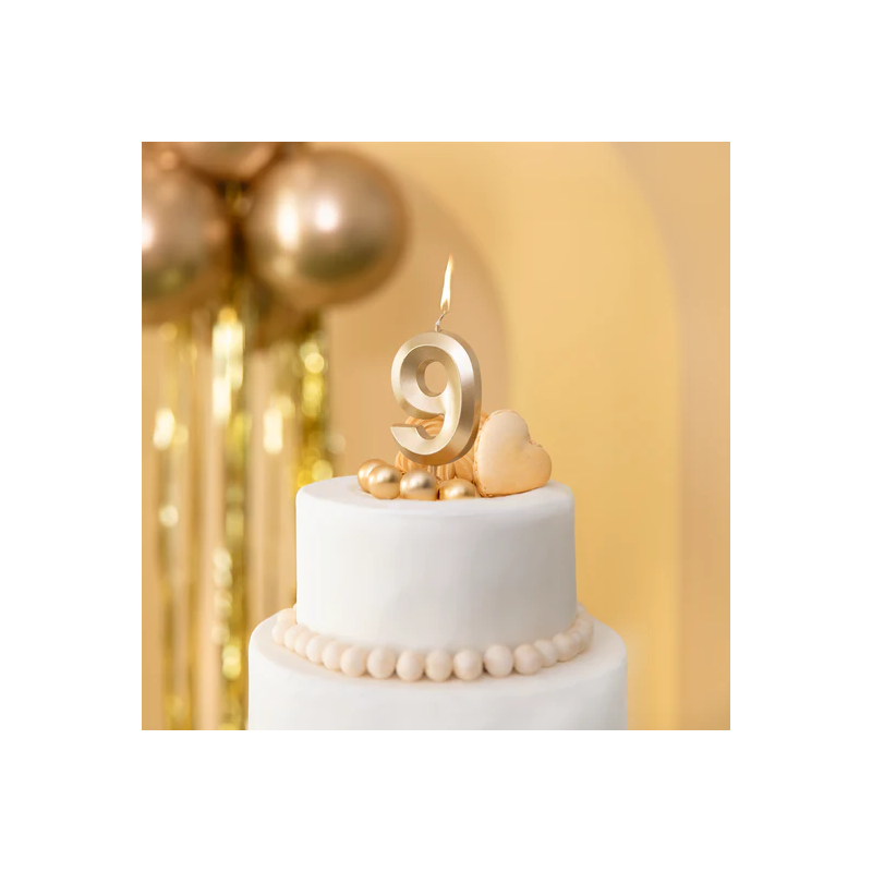 DIAMOND Silver 9 number candle