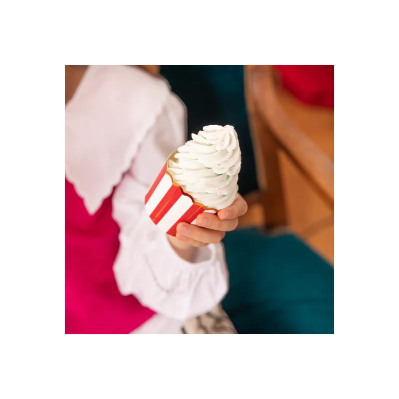 Papilotki kubeczki 50 szt Świąteczne Paski i Ciastek dno 6 cm Sztywne