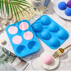 Silicone mold BALLS 6,5 cm Hemispheres 6 sockets
