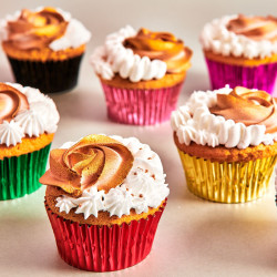 FC Cupcake-Förmchen, 48 Stück, schwarz, foliert