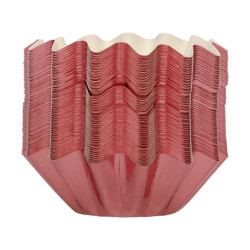 Papilotki FC sztywne 48 szt metaliczne Rose Gold falowane