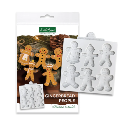 Katy Sue Biscuit silikonová forma 4,5 cm Gingerbread family