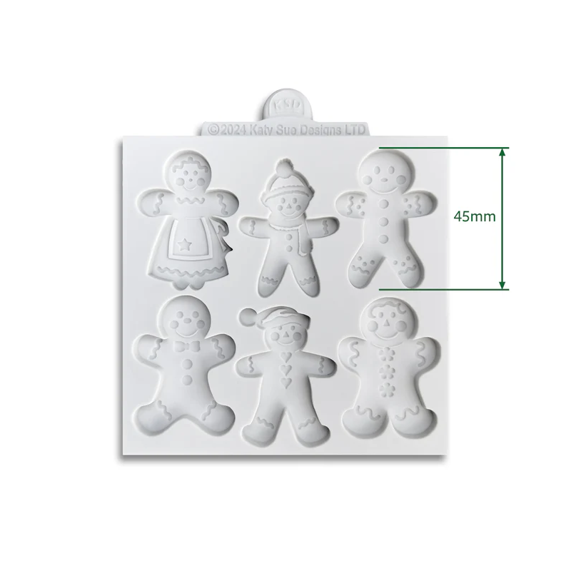 Katy Sue Biscuit silikonová forma 4,5 cm Gingerbread family