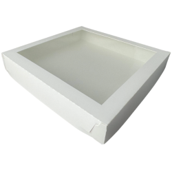 Kartonik na pierniczki 25x25x4 cm Biały 5 szt.