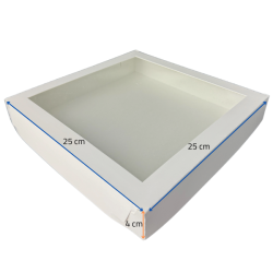 Kartonik na pierniczki 25x25x4 cm Biały 5 szt.