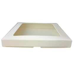 Коробка для імбирних пряників 21x21x2 см Біла 5 шт. + ложка