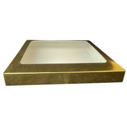 Lebkuchenbox 25x25x4 cm Weißgold Eko 5 Stk.