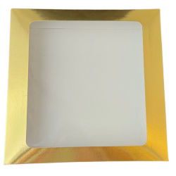 Lebkuchenbox 25x25x4 cm Weißgold Eko 5 Stk.