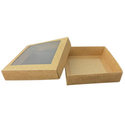 Pudełko kartonik na pierniczki 12x12x3 cm Naturalne 5 szt.