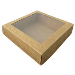 Pudełko kartonik na pierniczki 12x12x3 cm Naturalne 5 szt.