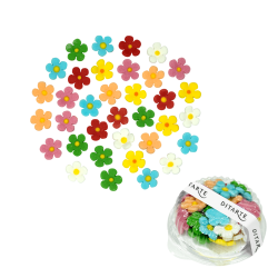 Slado Summer colorful sugar flowers 35 pcs 16mm