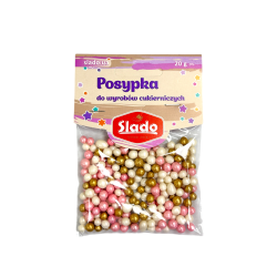 Posypka Slado perełki ryżowe Perłowy Złoty Róż 5mm 20g