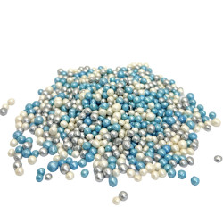 Posypka Slado perełki ryżowe Perłowy Srebrny Błękit 5mm 20g